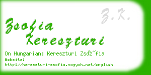 zsofia kereszturi business card